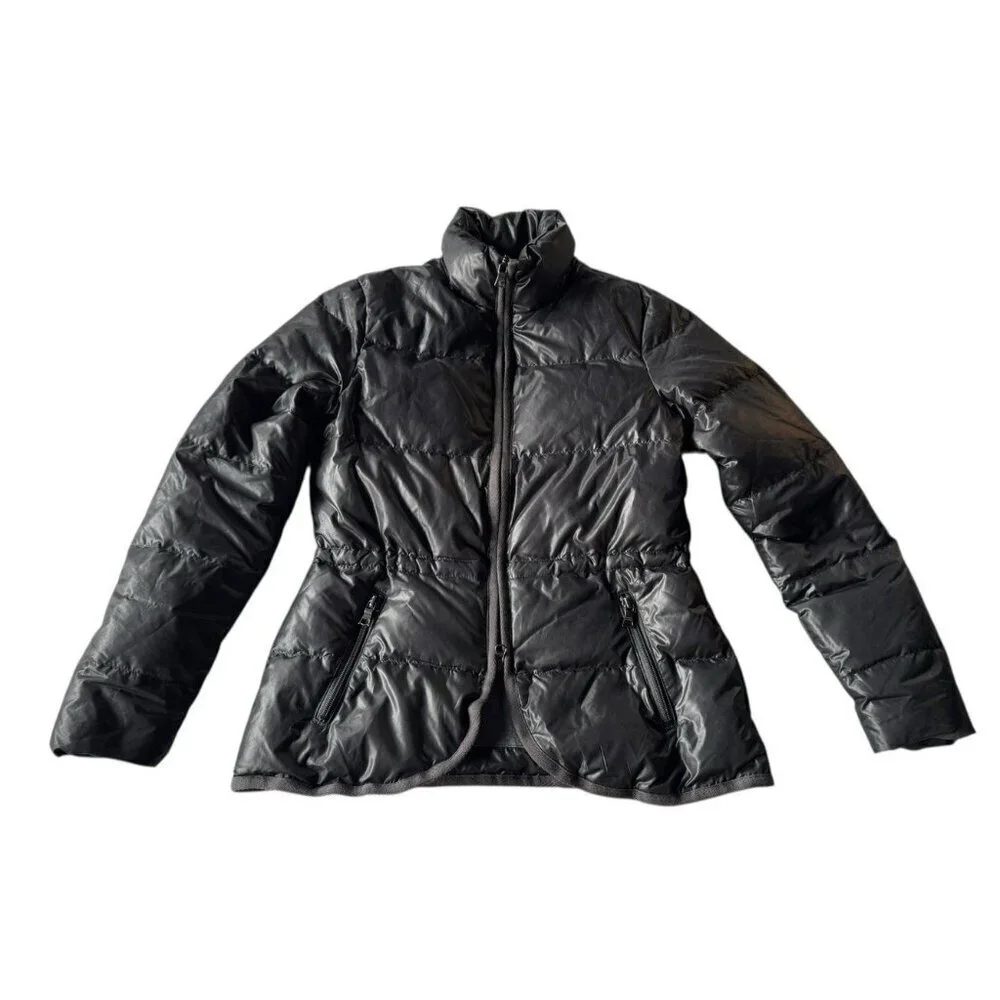 Banana Republic Women's Sz XS Black Puffer Down Fill Full Double  Zip Jacket